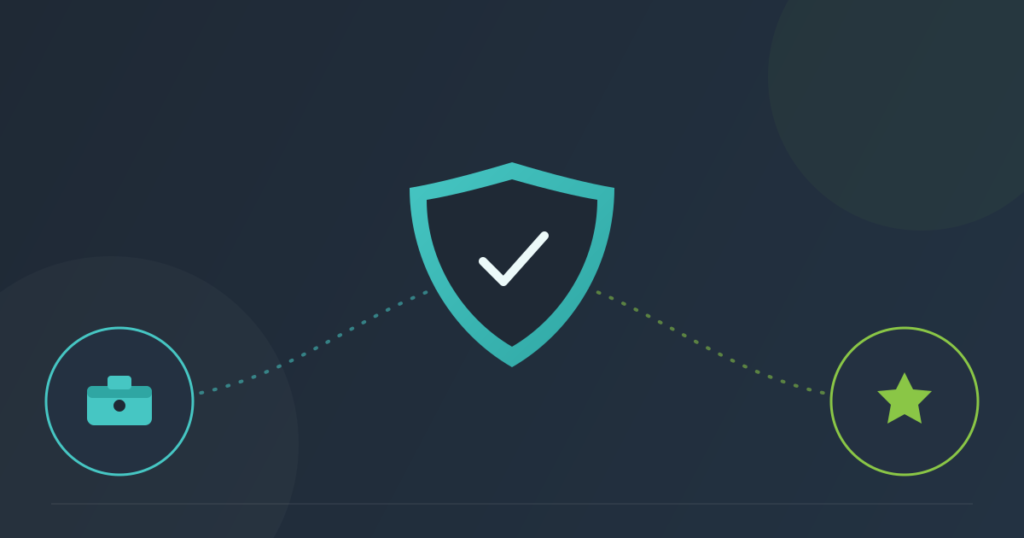 Illustration showing two paths, a toolbox for DIY cleanup and a badge for a professional service, leading to a shield with a checkmark representing a clean, secure WordPress site